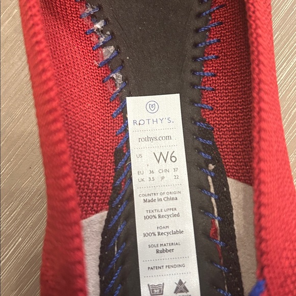 Rothy's Vibrant Red Pointed Flats - Picture 4 of 4